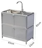 Spüle mit Abtropfläche und Unterschrank für Outdoorküche Produktbild-Vorschau 6