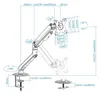 TooQ Supporto per monitor DB4032TNR-W/ fino a 9 kg Anteprima dell’immagine prodotto 5