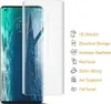 A smartphone screen protector is shown next to a smartphone, with text describing its features. Produktbild-Vorschau