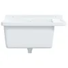 A white resin sink mounted on a wall. Produktbild-Vorschau
