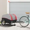 vidaXL Príves na bicykel čierno-červený 45 kg železa Náhľad obrázku produktu 2