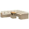 The Living Store 11-tlg. Garten-Sofagarnitur mit Kissen Produktbild-Vorschau 3