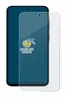 A screen protector is shown partially covering a smartphone. Produktbild-Vorschau