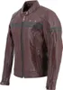Veste moto Helstons Chica Buffalo, rouge foncé, L Voir les images du produit 4