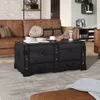 vidaXL Schatztruhe Holz Groß Schwarz Produktbild-Vorschau 1