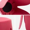 sweeek - 2er-Set stapelbare Hocker mit Kunstleder - Rosa Produktbild-Vorschau 3