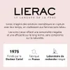 Marketing material for Lierac, featuring brand logo, slogan, product description, and company information. Anteprima dell’immagine prodotto