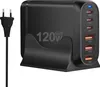 120W GaN Ladestation 6 Ports USB C PD 65W USB A QC 3.0 Produktbild-Vorschau 1