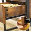 VASAGLE Beistelltisch, Glastisch mit Schublade, Glasplatte, Produktbild-Vorschau 4