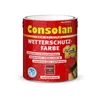 A can of Consolan Wetterschutzfarbe (weather protection paint) in the color Schwedenrot (Swedish red). Produktbild-Vorschau