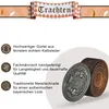 Dunkelbraun traditioneller Herren-Ledergürtel mit schmaler Metallschnalle, handgefertigt aus Kalbsleder Produktbild-Vorschau