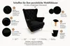 Skandinavischer Ohrensessel – Moderner Relaxsessel mit Produktbild-Vorschau 6