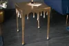Table d'appoint 45 cm dorée, design moderne, pour salon - Voir les images du produit 2