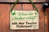 Blechschild Lustiger Spruch “Wenn der Gärtner schläft, sät Produktbild-Vorschau 3