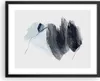 Gerahmtes Poster - Schwarzer Rahmen - Blau Grau Aquarell - Produktbild-Vorschau 1