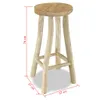 vidaXL Barhocker Teak Massivholz Produktbild-Vorschau 8