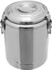 A stainless steel insulated container with a lid and latches. Náhled obrázku produktu