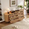 Komoda Merax se 6 zásuvkami, design s lamely z MDF, komoda Náhled obrázku produktu 3