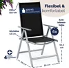 CASARIA® Gartenstühle 6er Set Hochlehner Klappbar 8-Fach Produktbild-Vorschau 7