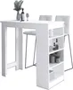 Bartisch AKORD Hockertisch Weiß 115 cm 4 Ebenen B115 x H103 Produktbild-Vorschau 1