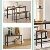 Relaxdays Sitzbank 2er Set, Esszimmer, platzsparende Produktbild-Vorschau 3