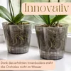 4er Set Orchideentopf Rauchfarbig Orchideen Übertopf Produktbild-Vorschau 5