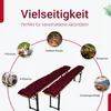 A diagram showing various outdoor activities where the product can be used, with images of the activities and text labels. Produktbild-Vorschau
