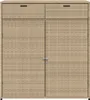 Zahradní úložná skříň polyratan Béžová / 105 x 55 x 113 cm Náhled obrázku produktu 7
