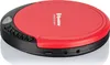 A red and black portable CD player is shown on a white background. Produktbild-Vorschau