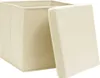 vidaXL Úložné boxy s vekom 10 ks Krémová 32x32x32 cm Látka Náhľad obrázku produktu 3