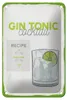 Blechschild Rezept Gin Tonic Cocktail Recipe 12x18cm Produktbild-Vorschau 1