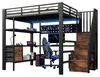 Letto a castello Merax, letto a soppalco 140x200 cm, letto Anteprima dell’immagine prodotto 9