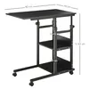 HOMCOM Beistelltisch mit Rollen, 80 x 40 cm, C-f?rmiger Produktbild-Vorschau 3