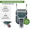 Schubkarre 100 L mit Kunststoffmulde bis 250 kg Stahlrahmen Produktbild-Vorschau 4