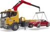 BRUDER BRUDER Scania Super560R Straßenanhänger+Auto 03552 Produktbild-Vorschau 12