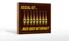 Holzschild Alkohol 18x12cm sozial ist wer Bier mitbringt Produktbild-Vorschau 1