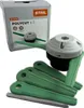 A STIHL PolyCut 6-2 trimmer head and replacement blades are shown with their packaging. Produktbild-Vorschau