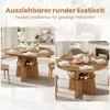 (Walnuss) Ausziehbarer Esstisch 110–150 cm, runder Produktbild-Vorschau 7