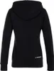 Schwarzer Hoody für Damen von La Sportiva; Rückansicht mit Kapuze und Logo am Saum. Anteprima dell’immagine prodotto