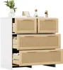 OKWISH Commode 4 Tiroirs - Meuble de Rangement Rotin et Voir les images du produit 10