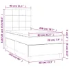 vidaXL Boxspringbett mit Matratze & LED Rosa 80x200 cm Samt Produktbild-Vorschau 9