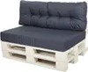 Palettenkissen Set 120x60 Sitz und 120x40 Dunkelblau Kissen Produktbild-Vorschau 1