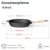 Premium Gusseisenpfanne 28 cm tief Induktion mit Produktbild-Vorschau 2