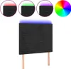 vidaXL LED Kopfteil Schwarz 90x5x118/128 cm Samt Produktbild-Vorschau 1