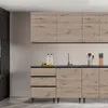 A modern kitchen with light wood cabinets and a dark countertop. Náhled obrázku produktu