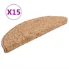 vidaXL Stufenmatten 15 Stk. 56x17x3 cm Beige Halbrund Produktbild-Vorschau 1
