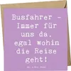 Mr. & Mrs. Panda Grußkarte Spruch Busfahrer Held - Produktbild-Vorschau 1