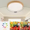 A ceiling light fixture is shown mounted on a ceiling, with a diagram indicating its beam angle. Below are two comparative images of fruit and vegetables, one labeled 'CRI>80' and the other 'CRI<80', demonstrating color rendering differences. Produktbild-Vorschau