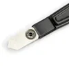 A close-up view of the tip of a tool with a metal blade and a black handle. Podgląd zdjęcia produktu