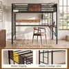 Łóżko piętrowe COSTWAY o wymiarach 90x200 cm z biurkiem i Podgląd zdjęcia produktu 4